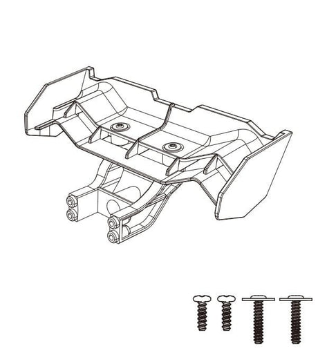 MJX 14210 Rear Wing With Mount - Hobbytech Toys