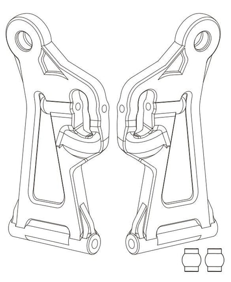 MJX 14220B Front Lower Suspension Arm (2pcs) - Hobbytech Toys
