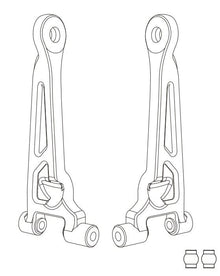 MJX 14240B Rear Upper Suspension Arms (2pcs)