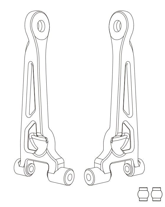 MJX 14240B Rear Upper Suspension Arms (2pcs)