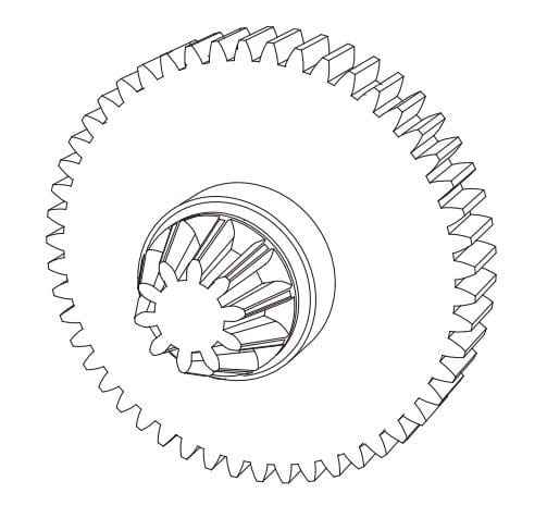 MJX 14401G Spur Gear Drive Assembly