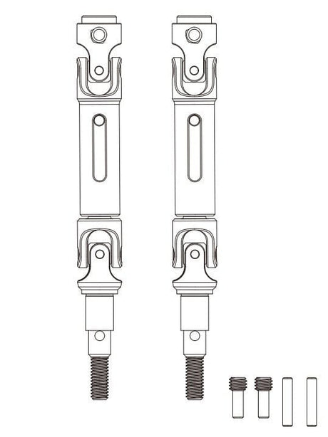 MJX 14410B Metal CVD Driveshafts (2pcs) - Hobbytech Toys
