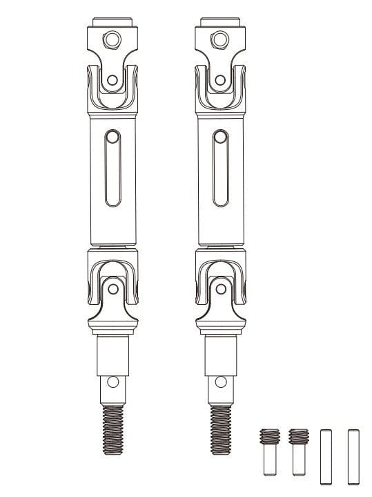 MJX 14410B Metal CVD Driveshafts (2pcs)