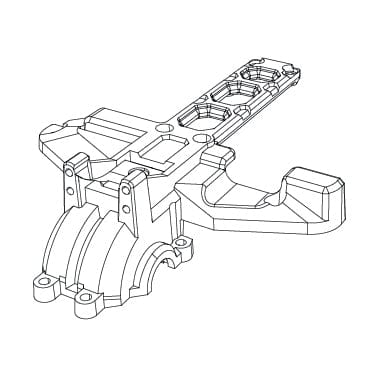MJX 16190 Rear Upper Gearbox Cover - Hobbytech Toys