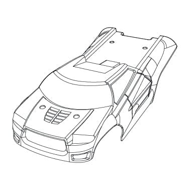 MJX 16210 Body shell [1601F] - Hobbytech Toys