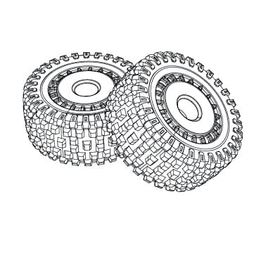 MJX Buggy Tyres (2pcs) [16300C] - Hobbytech Toys