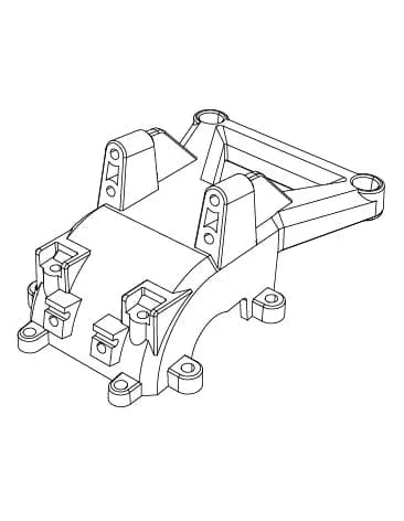 MJX Hyper Go 1/10 V2 Front Gearbox Cover [10160B]