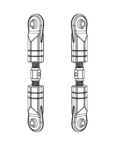 MJX Hyper Go 1/10 V2 Steering Tie Rods (2pcs) [10200B]
