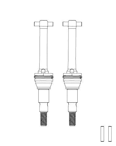 MJX Hyper Go 1/14 Front / Rear CVD Drive Shafts (2pcs) [14410]