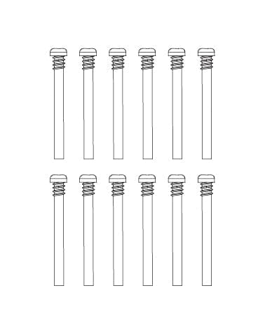 MJX M3294 Round Head Half Thread Screws (12pcs) - Hobbytech Toys
