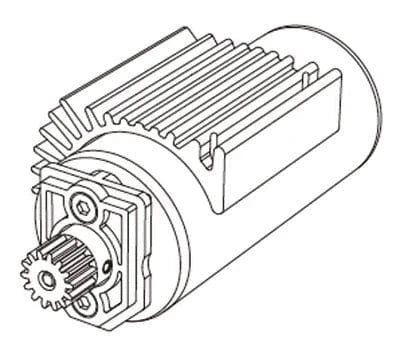 MJX Motor With Heatsink & Pinion [B2852G]