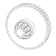MJX Spur Gear Assembly (Machined Metal) [16401Y] - Hobbytech Toys