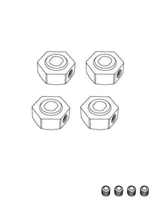 MJX Wheel Hex Adapters (4pcs) [10440]