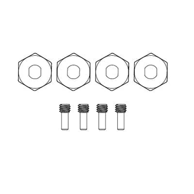 MJX Wheel Hex Adapters (4pcs) - Suits H8H AllRock [P8HV33] - Hobbytech Toys