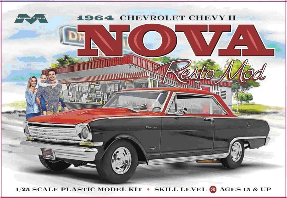 Moebius MOE2321 1/25 1964 Chevy II Nova Resto Mod model kit