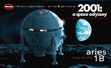 Moebius MOE2001-7 1/48 2001 A Space Odyssey Aries 1B lunar shuttle model kit