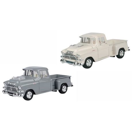 Motor Max 1/24 1957 GMC Blue Chip Pickup with Visor Assorted Colours (1) - Hobbytech Toys