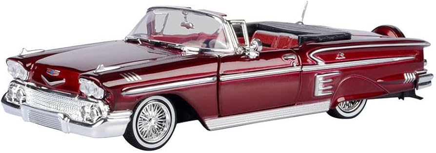 Motor Max 1/24 1958 Chevy Impala Get Low Series Assorted Colours (1) - Hobbytech Toys