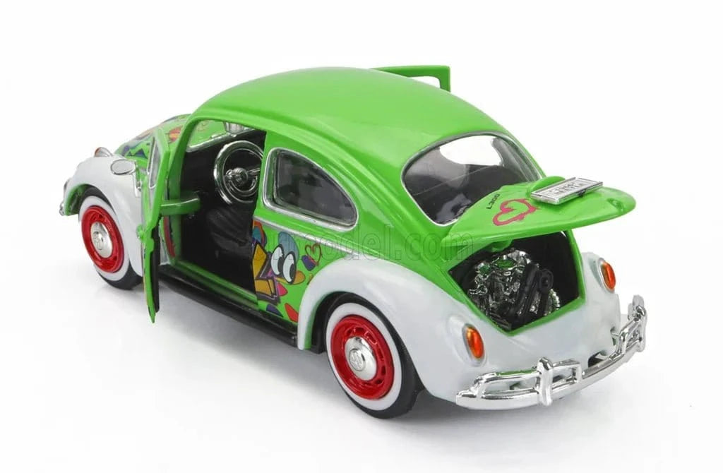 Motor Max 1/24 1966 Chill VW Beetle Green / White - Hobbytech Toys