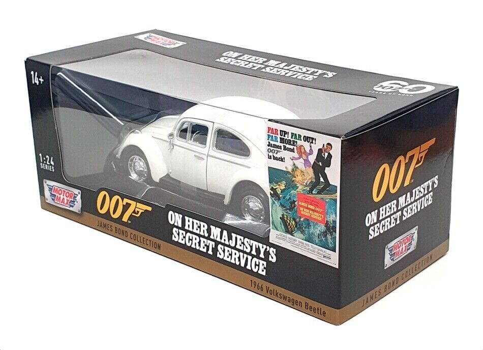 Motor Max 1/24 1966 VW Beetle On Her Majesty's Secret Service James Bond Movie Car - Hobbytech Toys