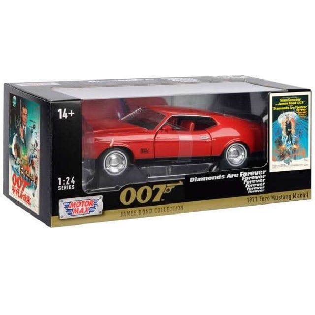 Motor Max 1/24 1971 Ford Mustang Mach 1 Diamonds are Forever James Bond Movie Car - Hobbytech Toys