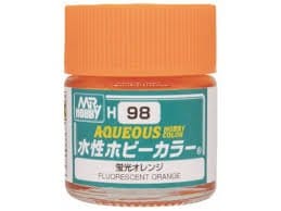 Mr Hobby Aqueous Fluorescent Orange 10ml [H098] - Hobbytech Toys