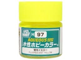 Mr Hobby Aqueous Fluorescent Yellow 10ml [H097] - Hobbytech Toys