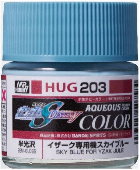 Mr Hobby HUG203 Aqueous Gundam Color Gundam Seed Sky Blue for Yzak Jule Acylic Paint 12ml - Hobbytech Toys