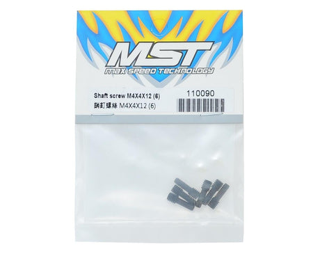MST Shaft Screws M4X4X12 (6) - Hobbytech Toys