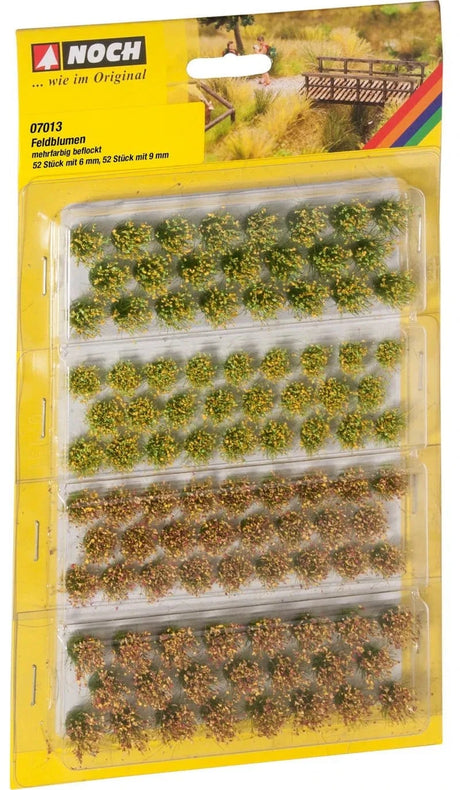 Noch Grass Tufts - Field Flowers 52 Pieces 6mm, 52 Pieces 9mm [07013] - Hobbytech Toys