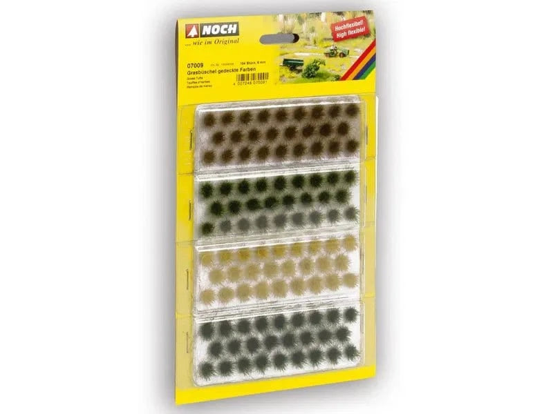 Noch Grass Tufts - Muted Colours 104 Pieces 6mm [07009] - Hobbytech Toys