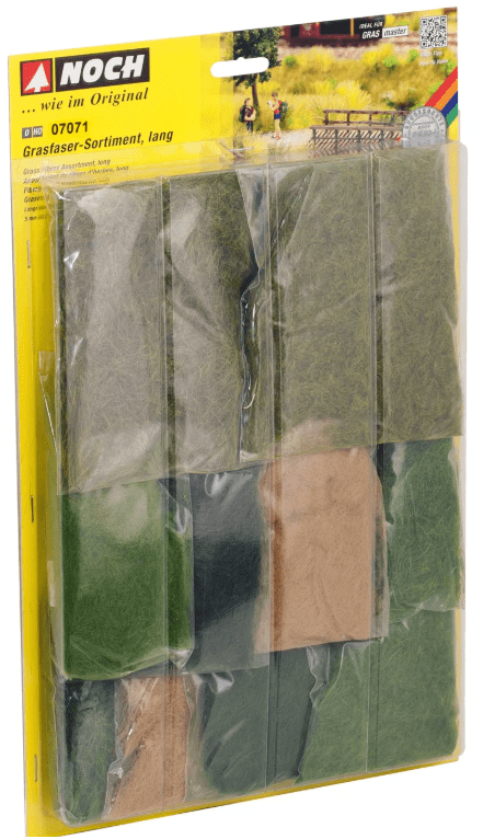 Noch HO Scale Grass Fibres Assortment - Long [07071] - Hobbytech Toys