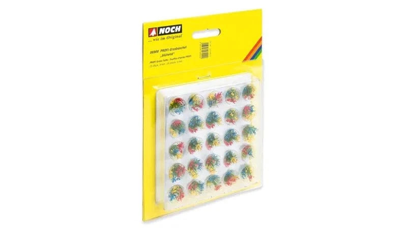 Noch Profi Grass Tufts - Blossoming Flocked In Multiple Colours 25pcs [06900] - Hobbytech Toys