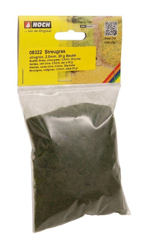 Noch Scatter Grass - Medium Green 2.5mm 20g [08322] - Hobbytech Toys