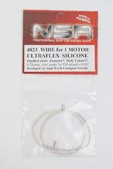 NSR 4823 Motor Wire - Silicone Extra - Flexible - 30 cm. / 0,25 qmm + 2 Brass Cup - Hobbytech Toys