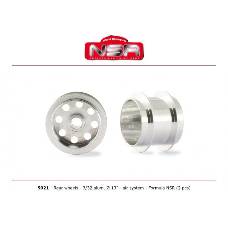 NSR 5021 3/32 Wheels - Rear 13x10mm - Ultralight AIR SYSTEM for Formula 86/89 (2pcs) - Hobbytech Toys