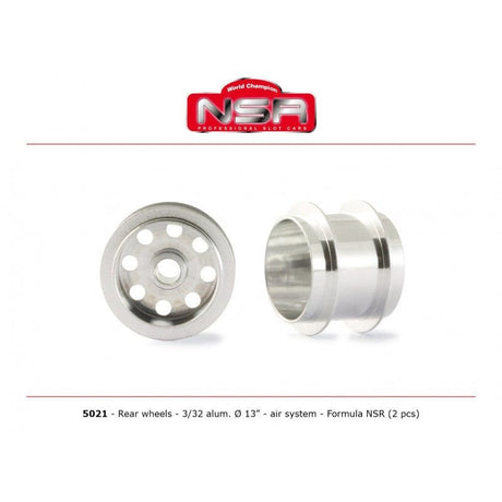 NSR 5021 3/32 Wheels - Rear 13x10mm - Ultralight AIR SYSTEM for Formula 86/89 (2pcs) - Hobbytech Toys