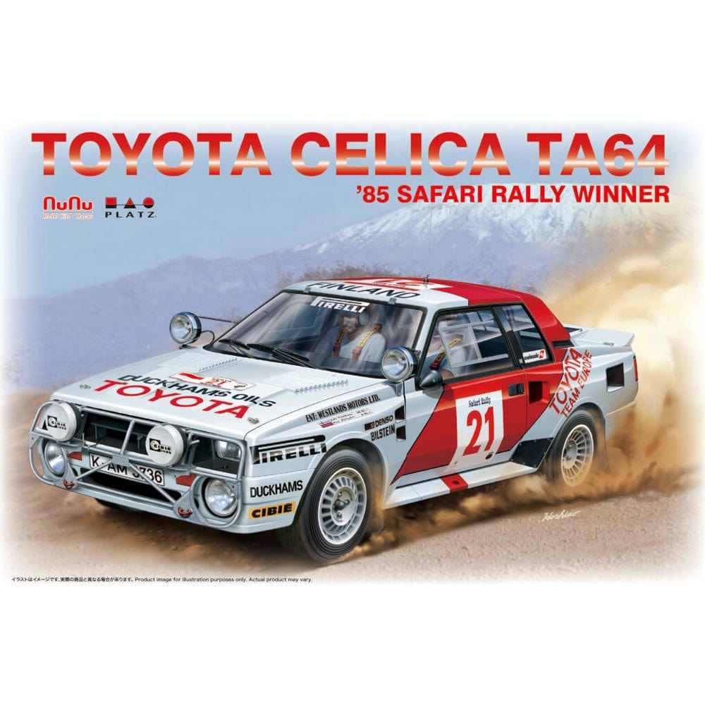 NuNu 1/24 Toyota Celica TA64 1985 Safari Rally Winner Plastic Model Kit - Hobbytech Toys