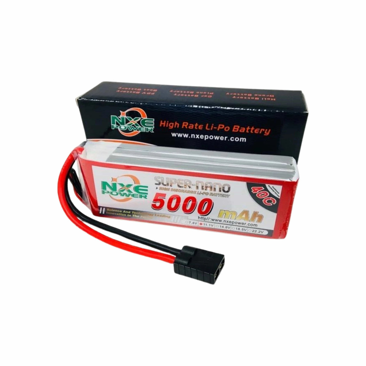 NXE 5000mah 3S 11.1v 40c Softcase Lipo Battery - Traxxas Connector