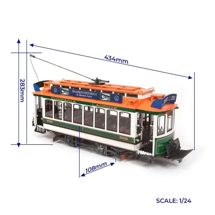 OcCre 1/24 Buenos Aires Tram Model Kit - Hobbytech Toys