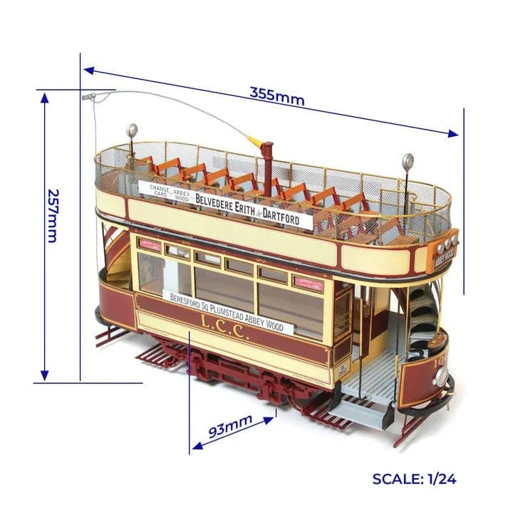 OcCre 1/24 London Tram Model Kit - Hobbytech Toys