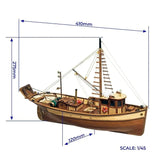 OcCre 1/45 Palamos Wooden Model Ship Kit - Hobbytech Toys