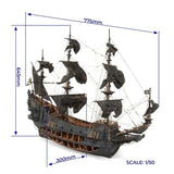 OcCre 1/50 The Flying Dutchman Wooden Model Ship Kit - Hobbytech Toys