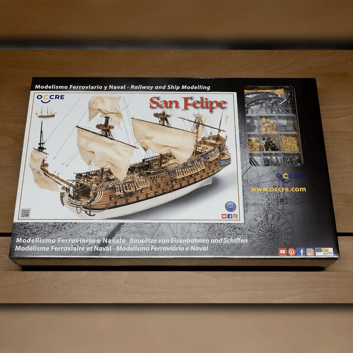 OcCre 1/86 San Felipe Wooden Model Ship Kit [15002] - Hobbytech Toys