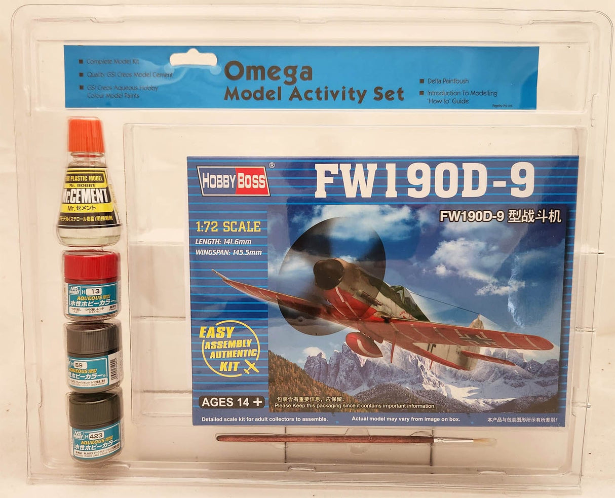 Omega 1/72 Focke Wolf Fw190 Plastic Model Starter Set**