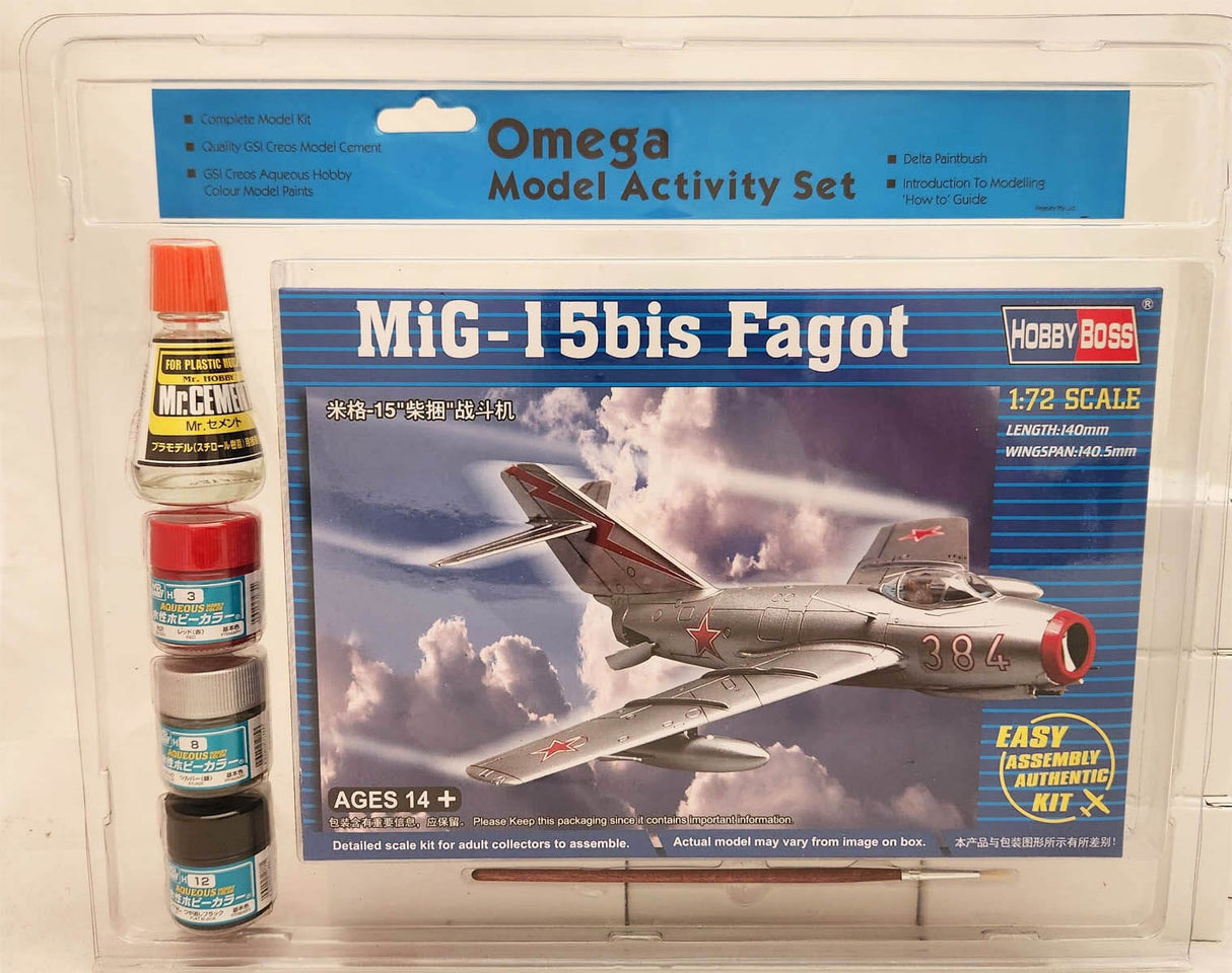 Omega 1/72 MiG-15 Fagot Plastic Model Starter Set**