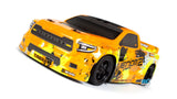 Sleek yellow HPI 1/10 Sport 3 Venom 2 AWD electric RC car with bold graphics.
