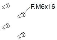 O.S. Engines M6.0x16mm HEX Flat-H Screw 10pcs OSM79875616