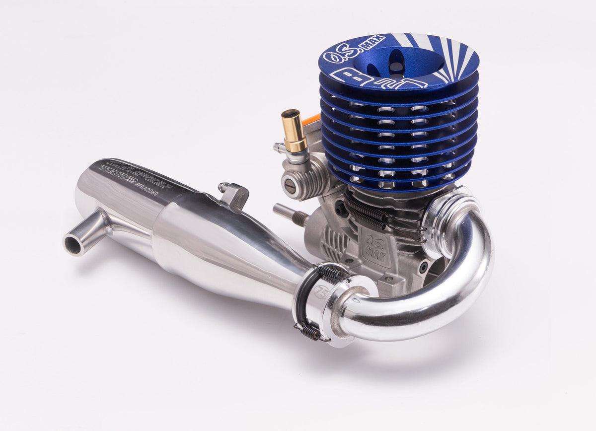 O.S. Engines MAX B21 .21 Off-Road Engine with T2090 Pipe - OSM1EG01