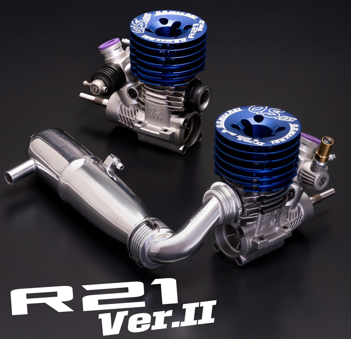 O.S. Engines MAX-R21 V2 .21 Club Spec Nitro On-Road Engine - OSM1F400